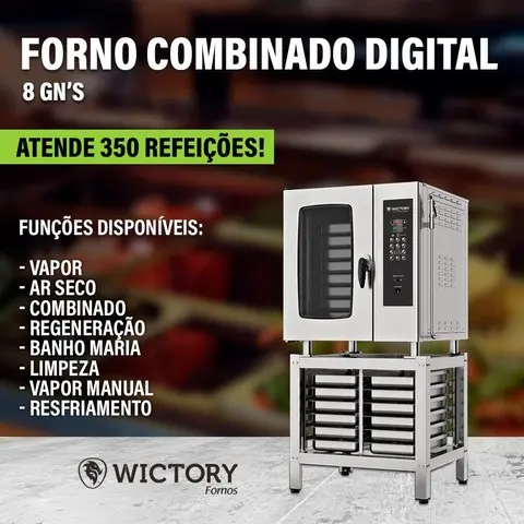 Forno combinado para cozinha industrial